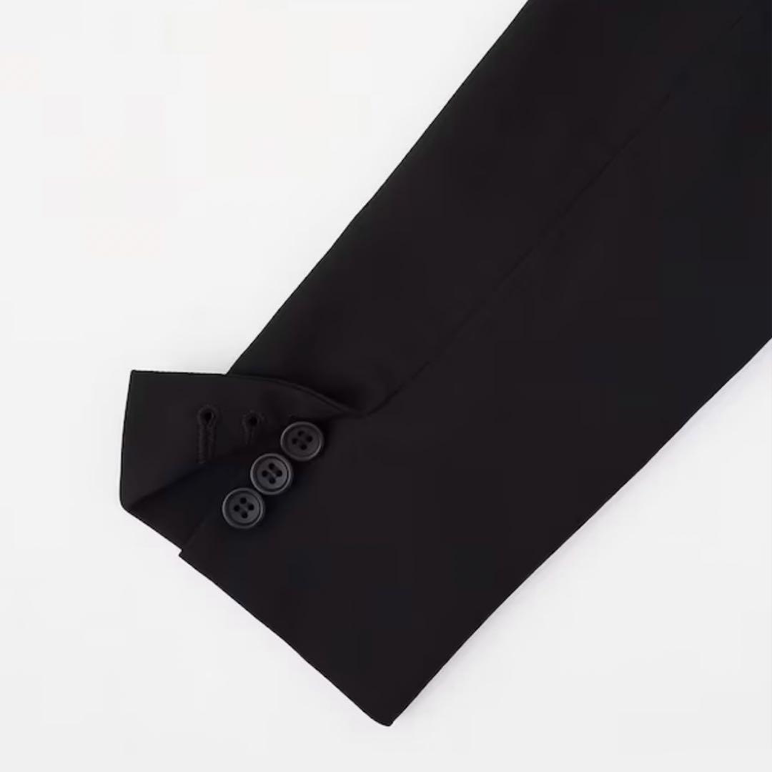 PLST ノーカラー　スーツ　コンフォートリュクス　カラーレスジャケット　パンツ