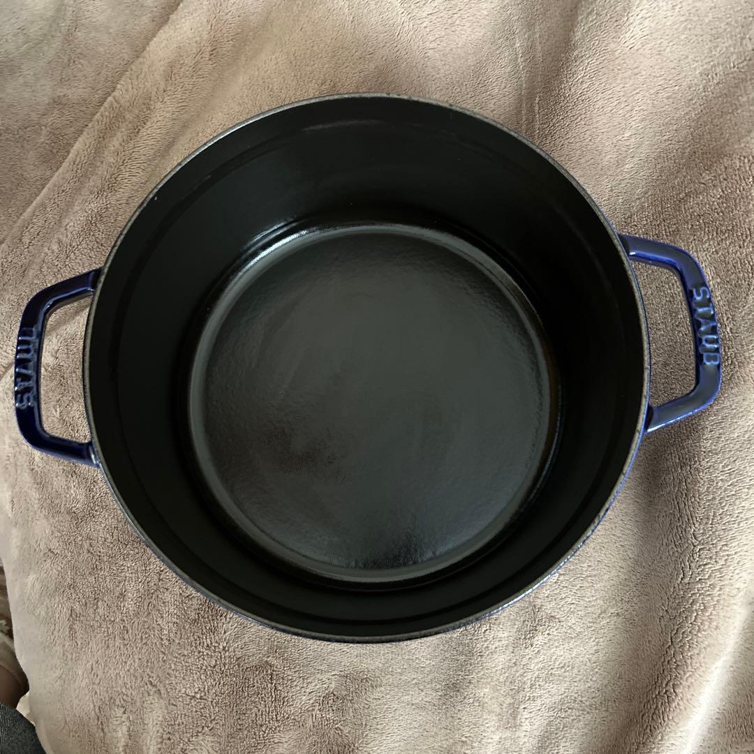 STAUB ストウブ ピコ・ココット 26 cm ラウンド グランブルー鋳鉄