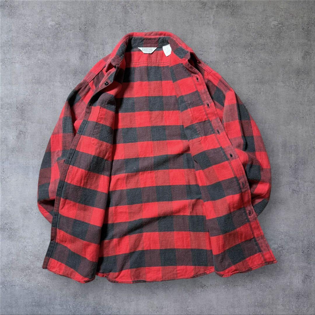 TH 2328古着80sUSA製FIVE BROTHERヘビーネルシャツ好