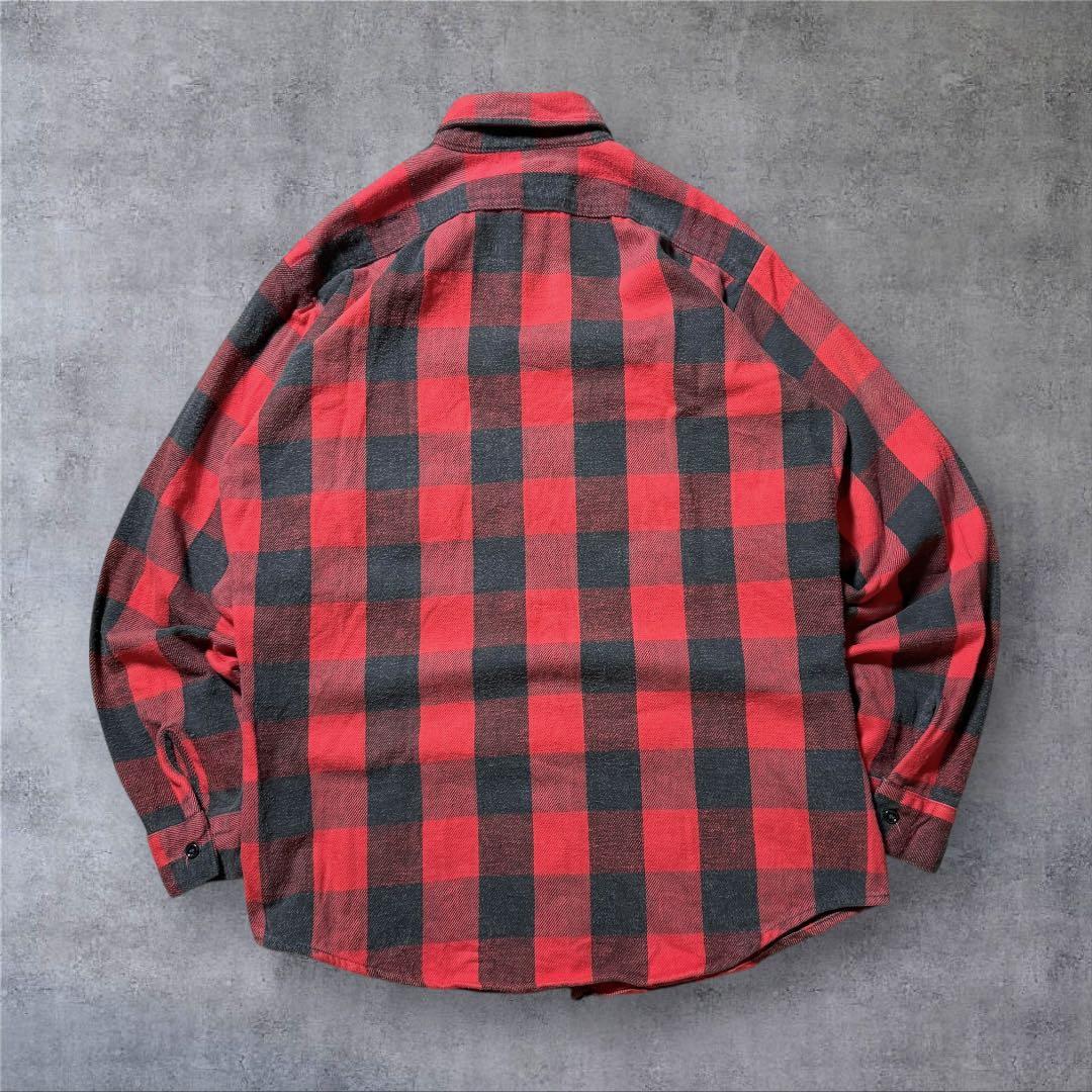 TH 2328古着80sUSA製FIVE BROTHERヘビーネルシャツ好