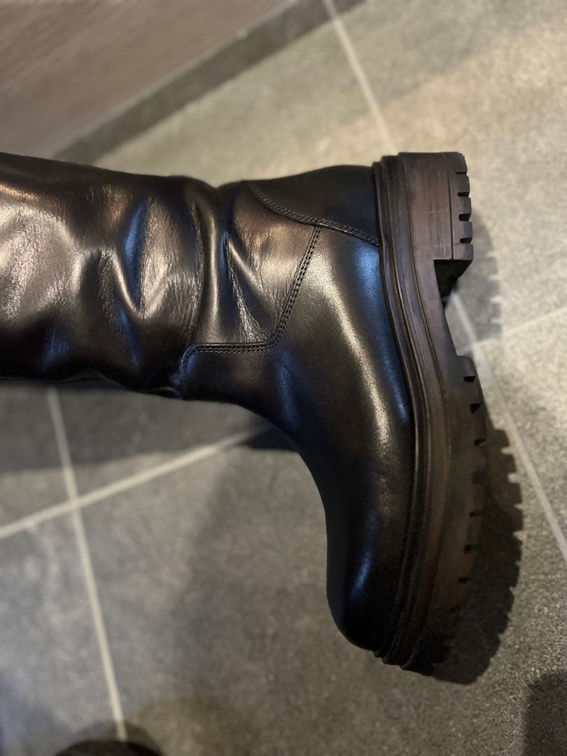 ユナイテッドアローズ　CORSO ROMA 9 レザー ロングブーツ　ブラック