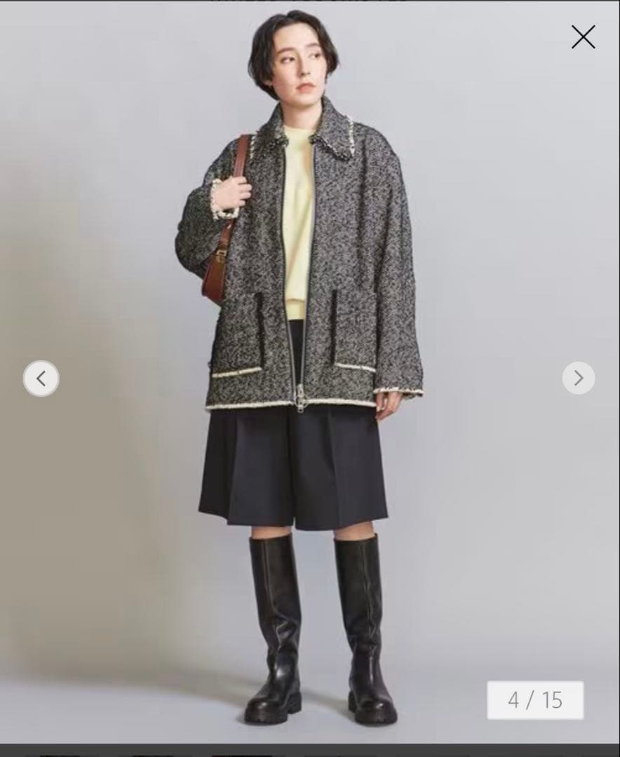 ユナイテッドアローズ　CORSO ROMA 9 レザー ロングブーツ　ブラック