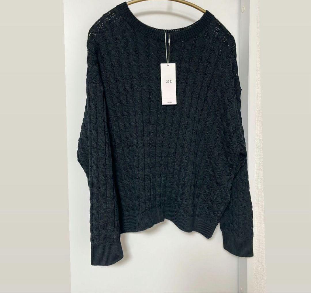 Oggi掲載洗えるコットンギマケーブルニット大きいサイズ44自由区組曲ICB