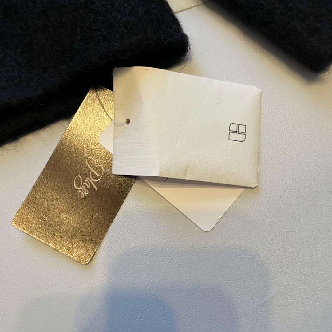 新品タグ付き　plage shaggy ブラウス ブラック ファーニット fur