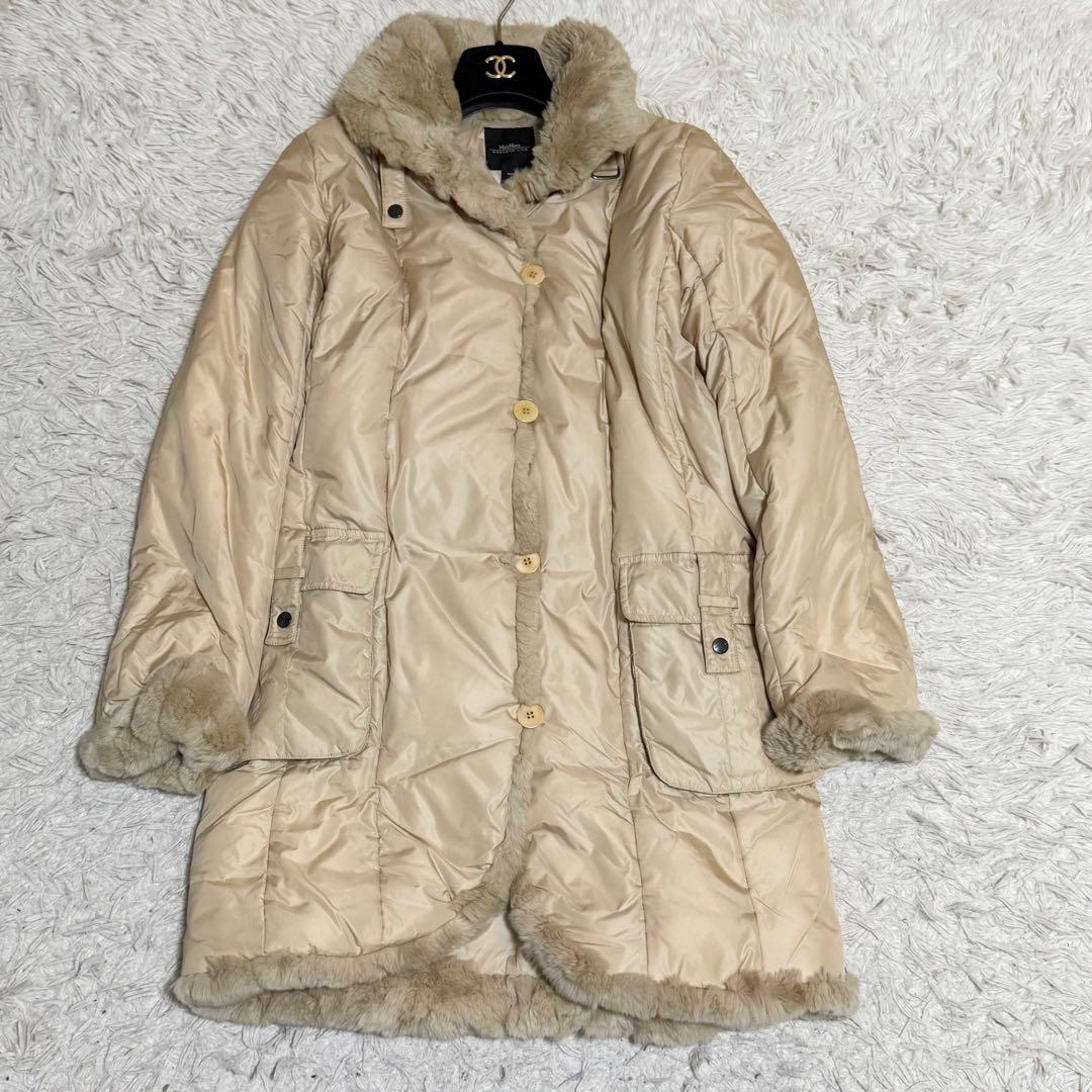 ラビットファー/美品✨マックスマーラ ウィークエンド ダウンコート ロング 40