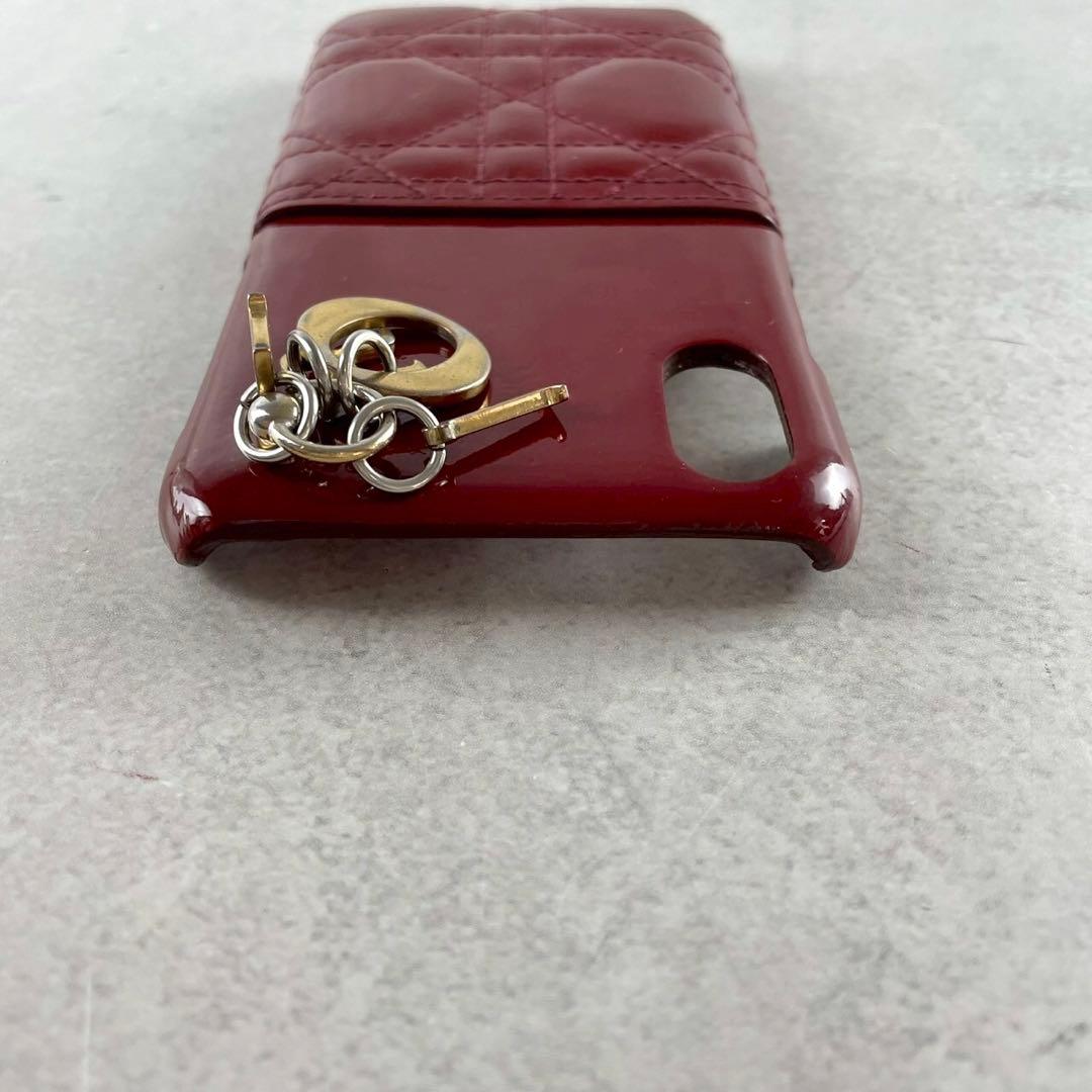 ディオール Lady Dior iPhoneX/Xsケース スマホケース レッド