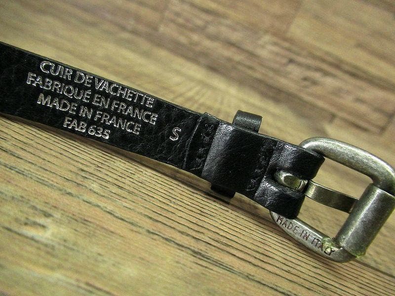 ロナルドピノー 手彫り ダイヤモンドカット スタッズ レザー 雌仔牛革 ベルト