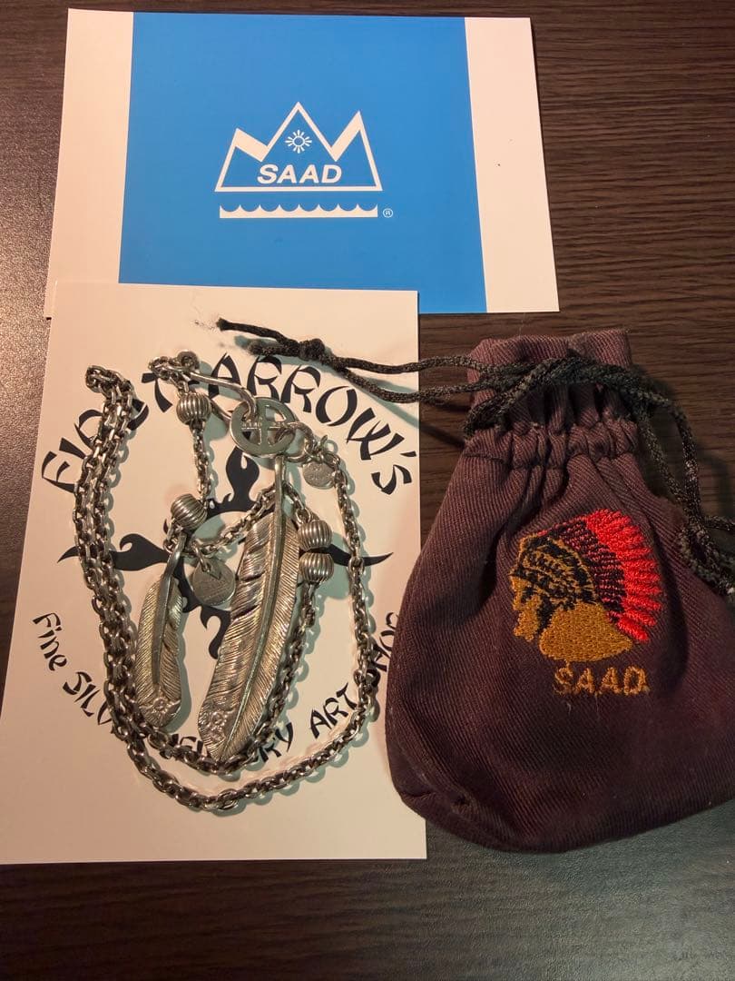 FIRST ARROWS シルバーフェザーネックレスSAADチェーン