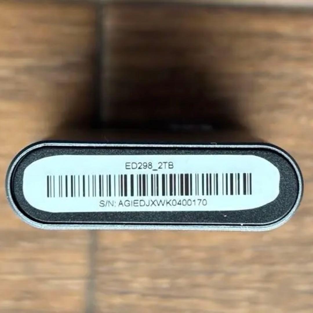 AGi ED298、2TB SSD USB3.2 読み出し 2031MB/s