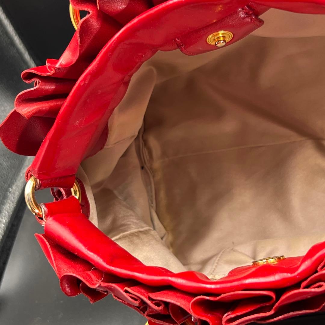 【美品】Miu Miu 2WAY Vitello Lux Y2K バッグ 赤