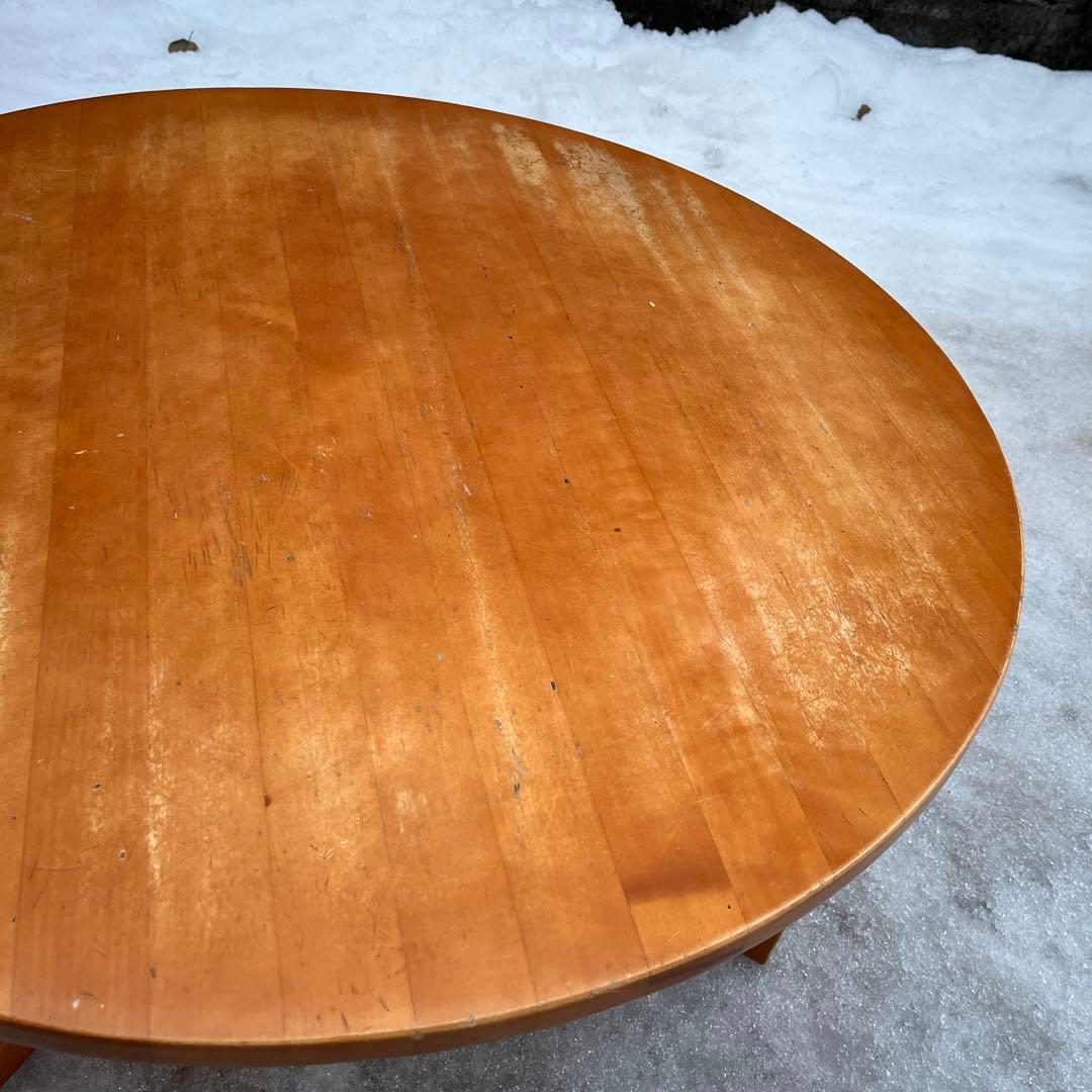 丸テーブル　座卓　ちゃぶ台　レトロ　アンティーク　直径80 高さ31