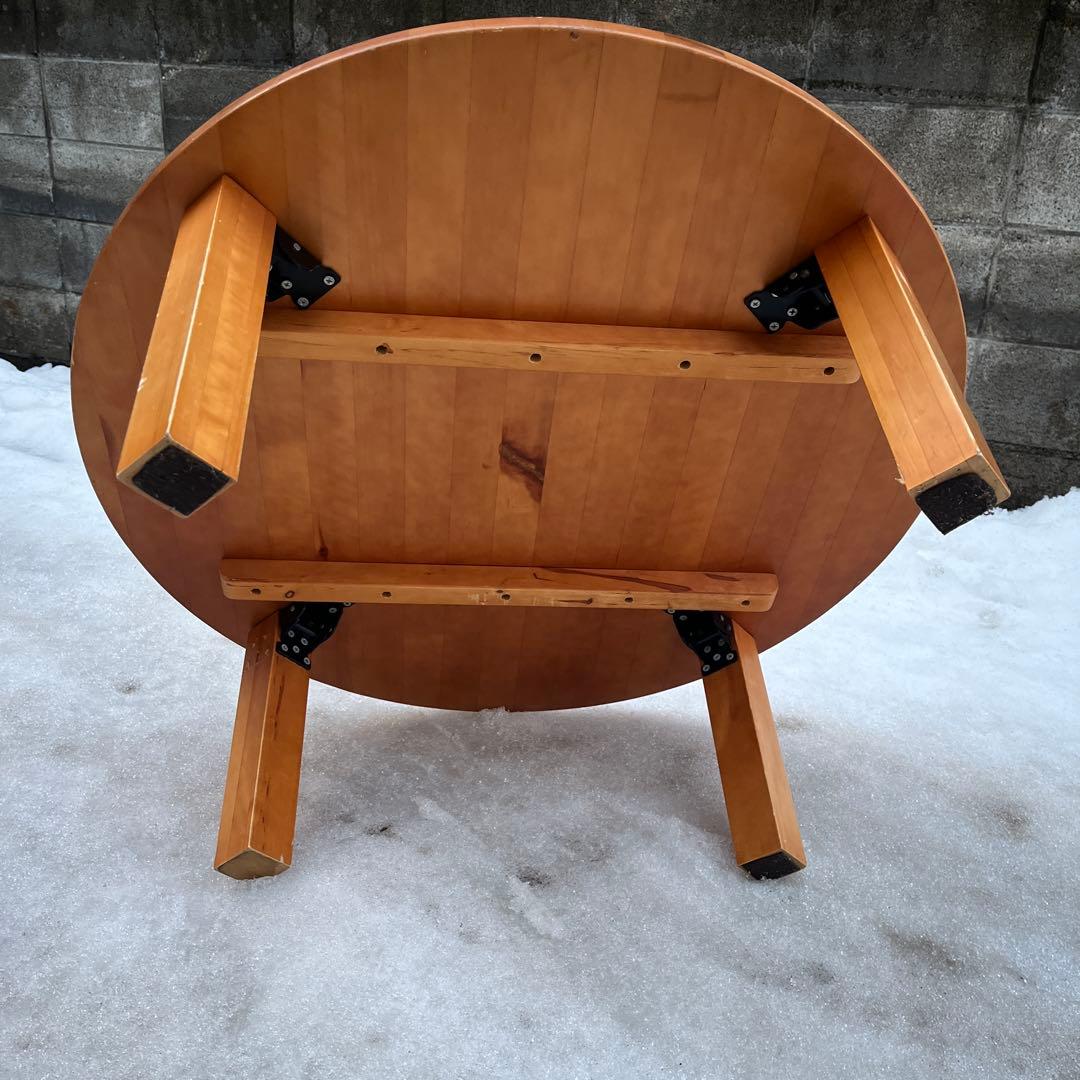 丸テーブル　座卓　ちゃぶ台　レトロ　アンティーク　直径80 高さ31