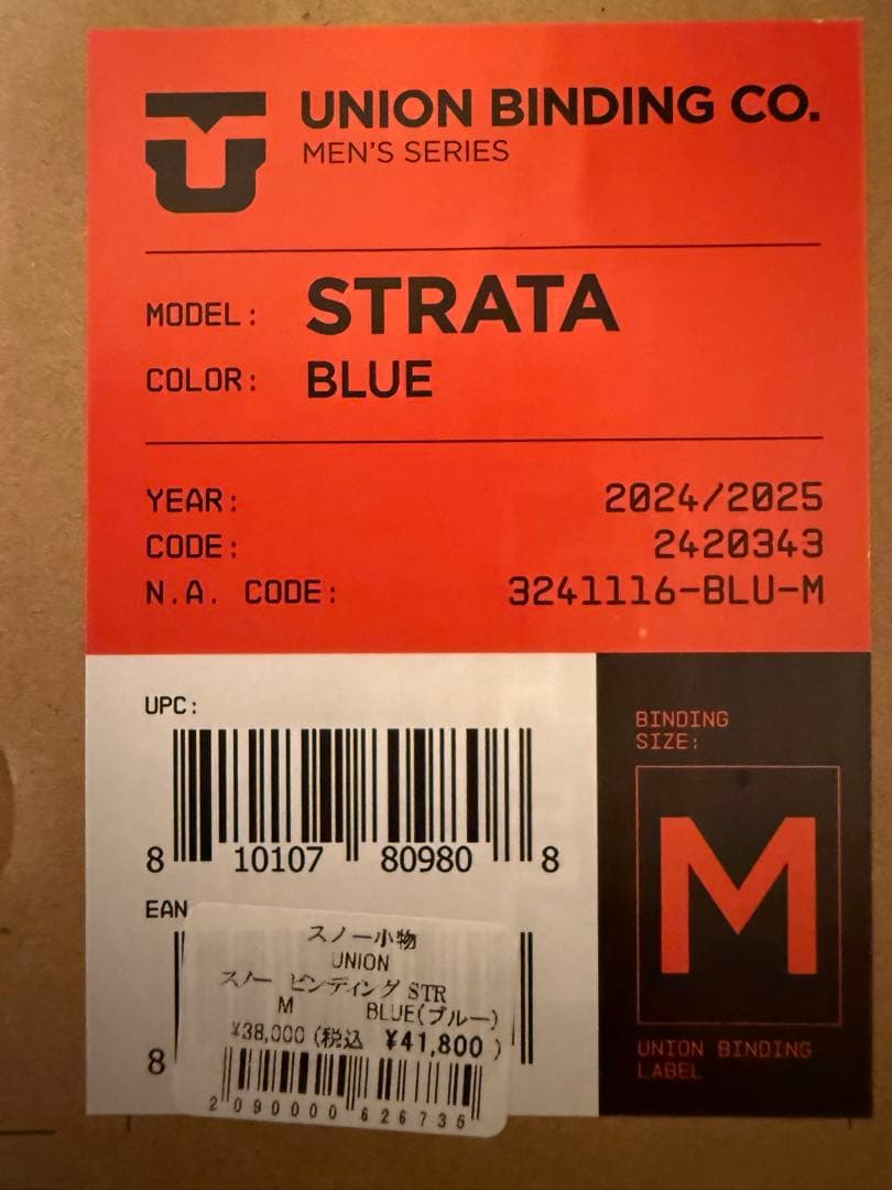 新品未使用　UNION STRATA ユニオン　ストラータ　サイズ　M