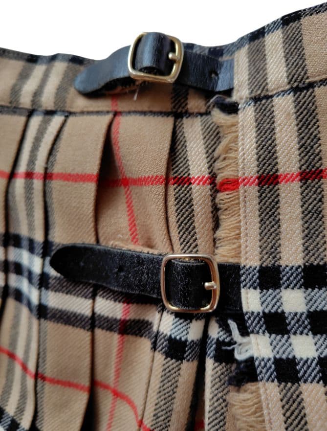 【BURBERRYS】ノバチェック プリーツスカート（巻きスカート）110A