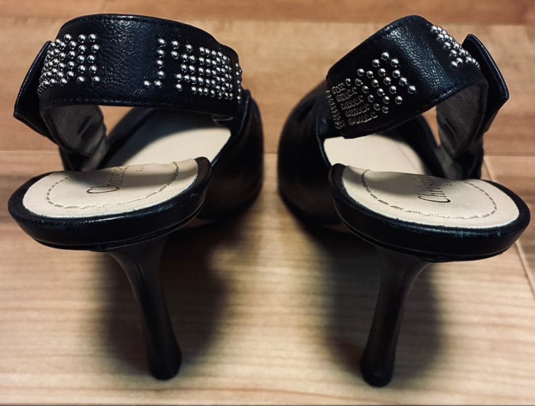 J'ADIOR ディオールスリングバックパンプス　38 黒