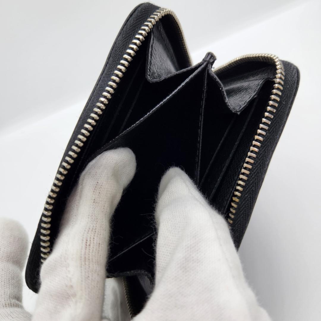 極美品 ルイヴィトン エピ ノワール ジッピー パース M60152黒