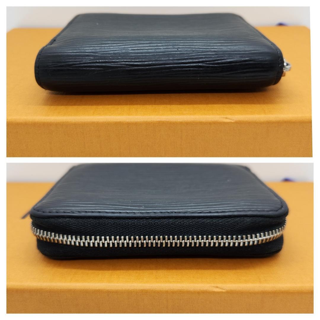 極美品 ルイヴィトン エピ ノワール ジッピー パース M60152黒