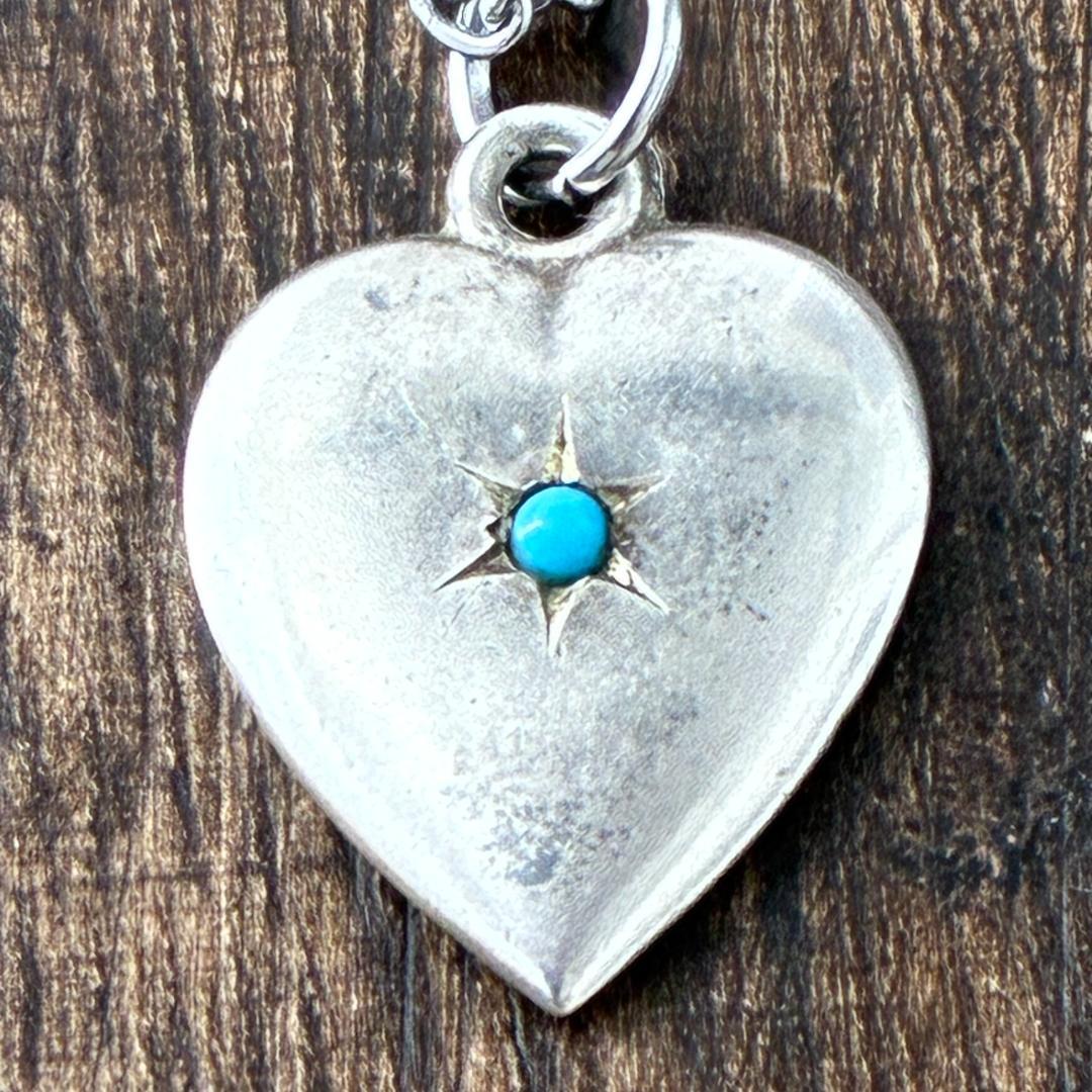 スウィートハートジュエリー ストーン ターコイズ シルバーヴィンテージネックレス