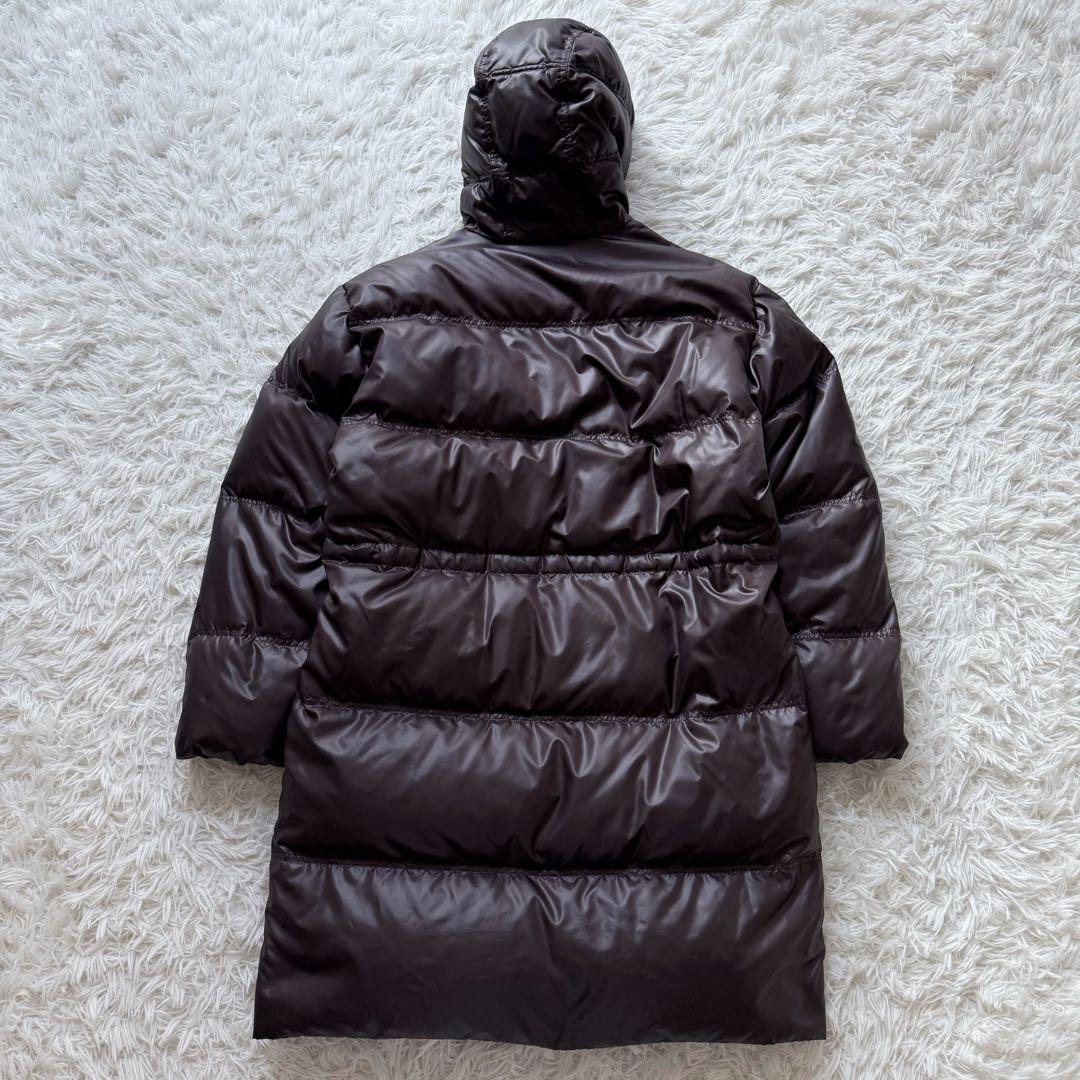 DESCENTE デサント ダウンロングコート ブラウン 光沢 手洗可 L