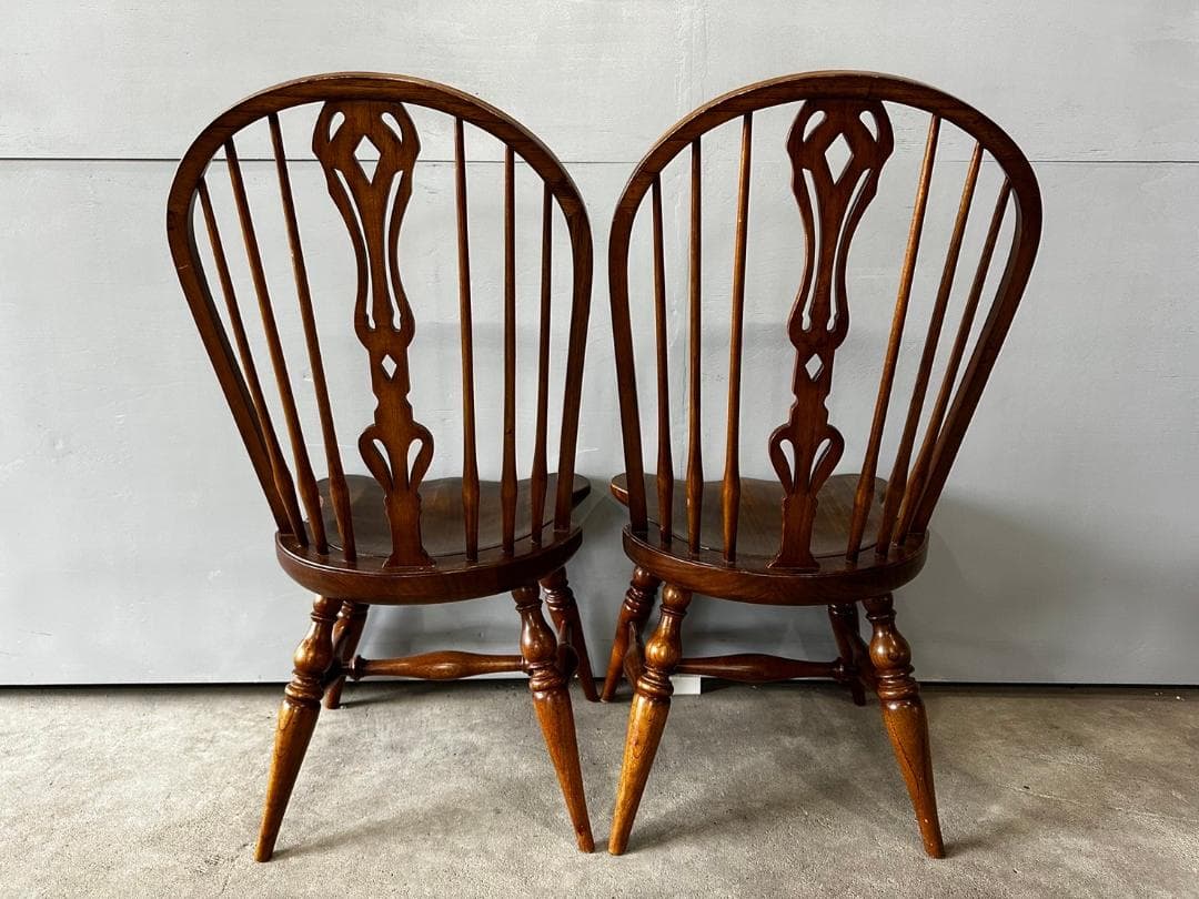 イギリスヴィンテージ コテージチェア スティックバックチェア 2脚セット