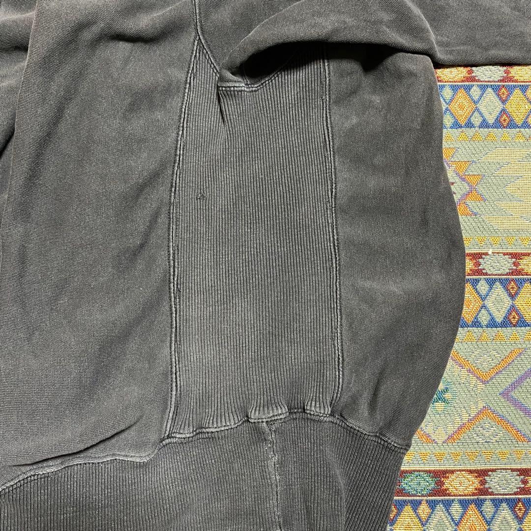 l*0様 ヴィンテージ　スウェット　3段プリント　フェード　炭黒　サイドリブ