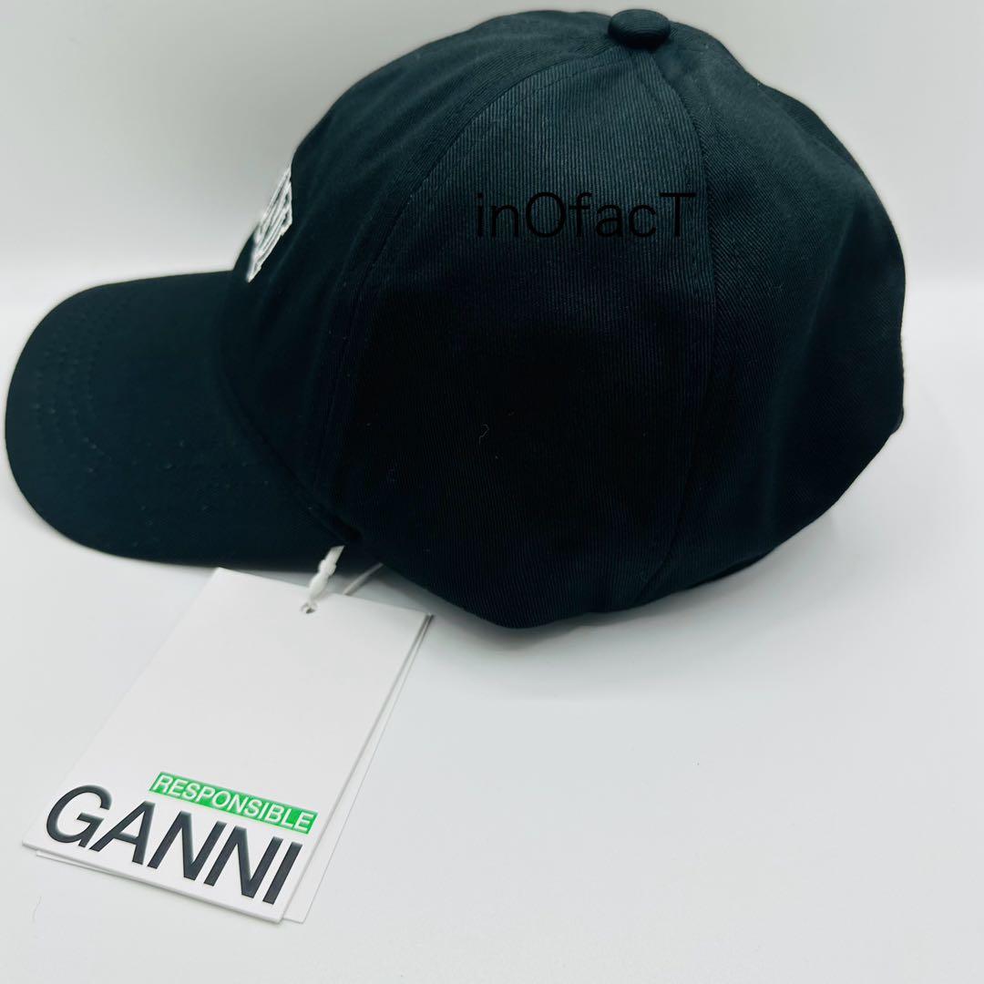 GANNI CAP HAT ガニー ロゴキャップ ベースボールキャップ ブラック