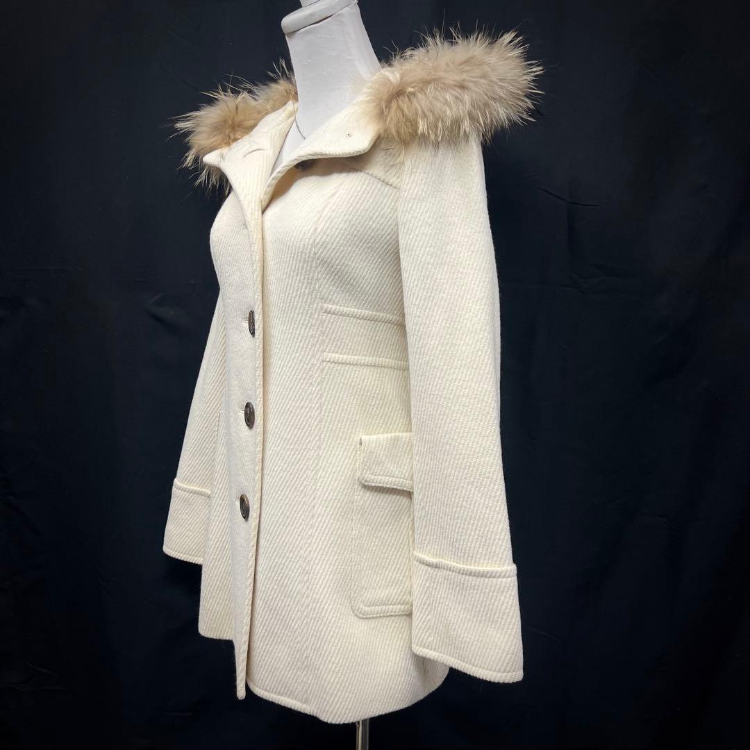 Burberryバーバリー　ダッフルコート　リアルファー　アンゴラ　ロングコート