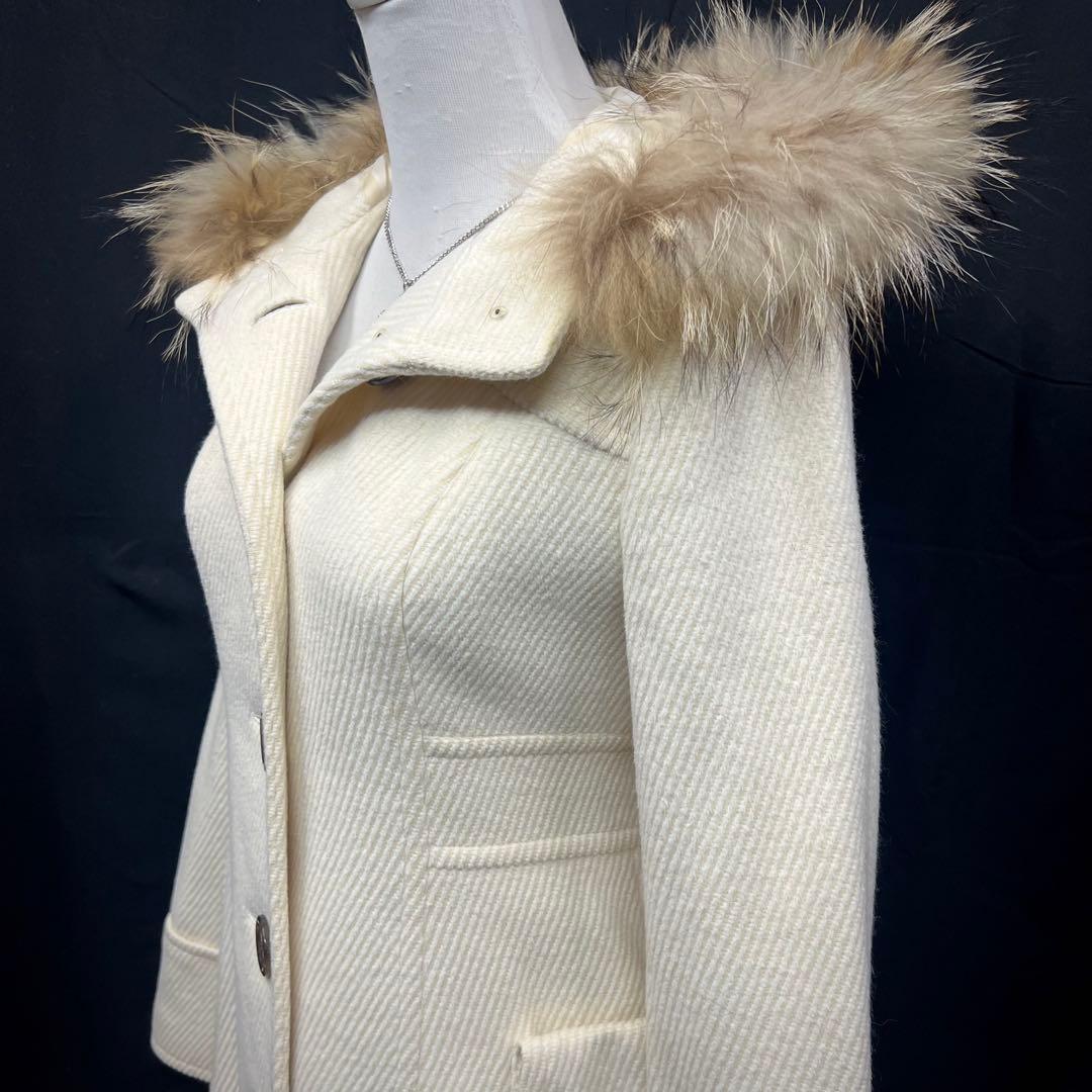 Burberryバーバリー　ダッフルコート　リアルファー　アンゴラ　ロングコート