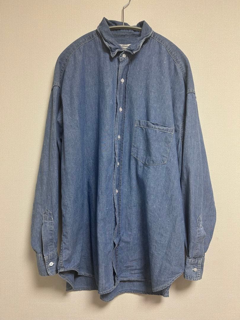 【LAppartement】レミレリーフ　リラックスシャツ　ブルー