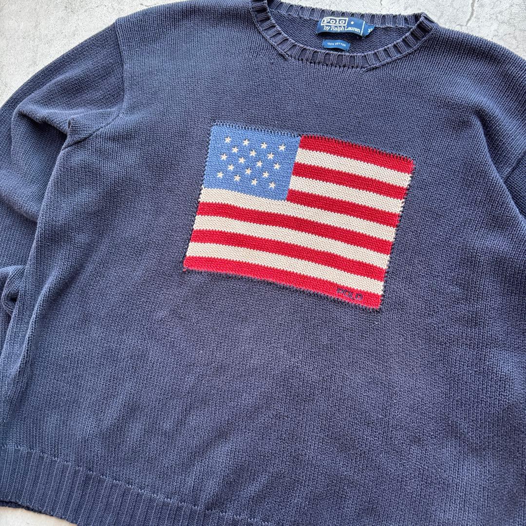 90s polo by ralph lauren 星条旗　香港製