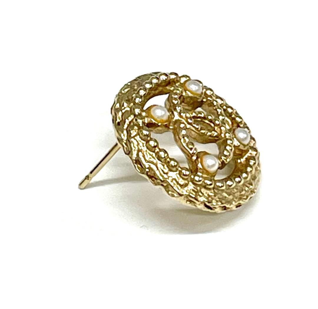 正規品CHANELサークルパールピアス　片方