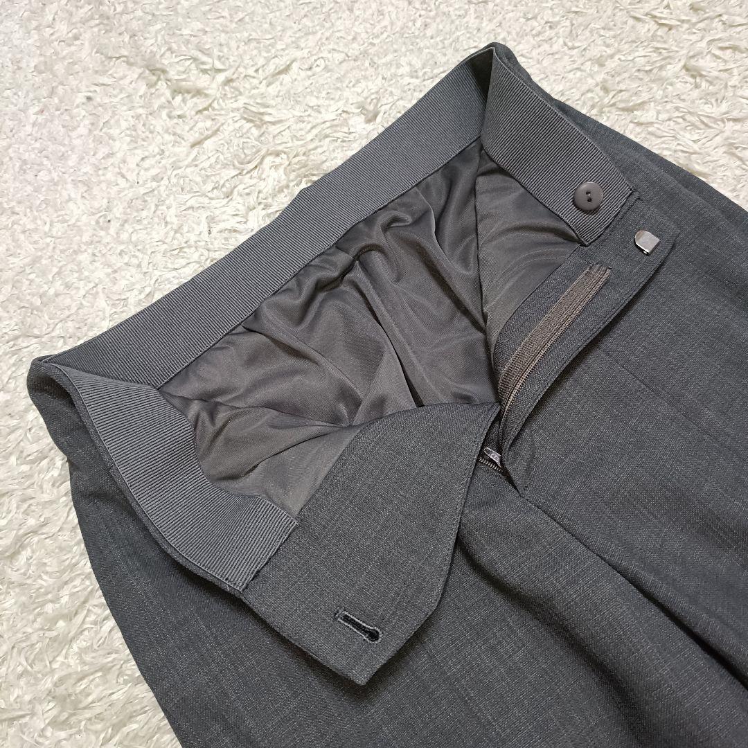 【美品】ミラオーウェン リネンライク ノーカラージャケット パンツスーツ