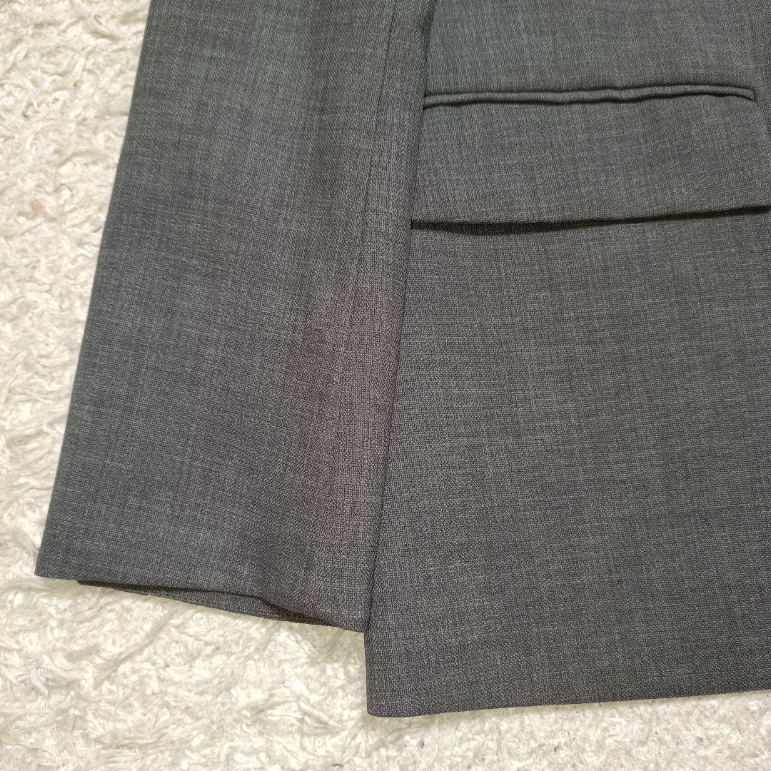【美品】ミラオーウェン リネンライク ノーカラージャケット パンツスーツ