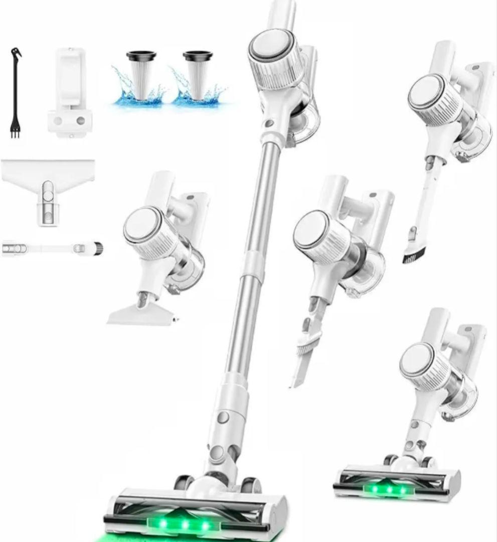 掃除機 コードレス【85Kpa超強力吸引＆50分連続】2WAY コードレス掃除機