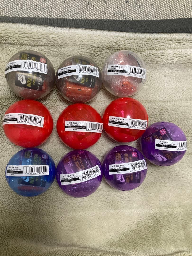 10個 5種 新品未開封 ナイキ ダンク ミニチュアコレクション ガチャガチャ
