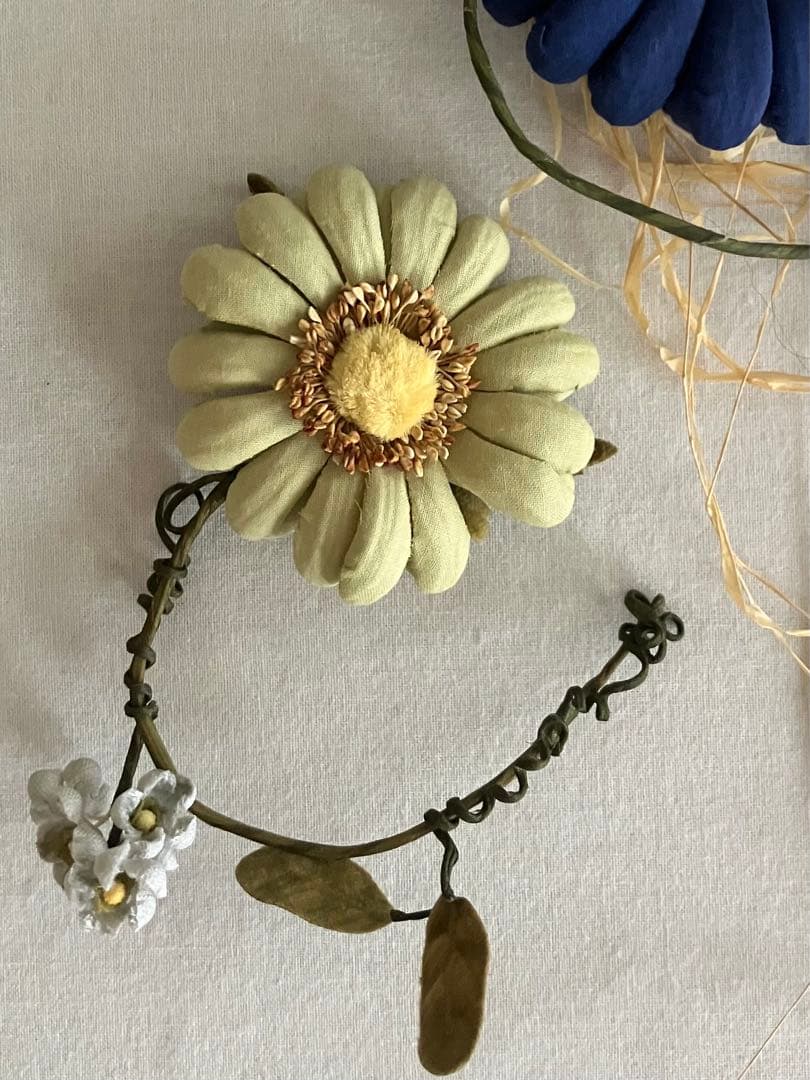 美品 kanekoisao カネコイサオ お花 コサージュ 雛菊 ヒナギク 2個