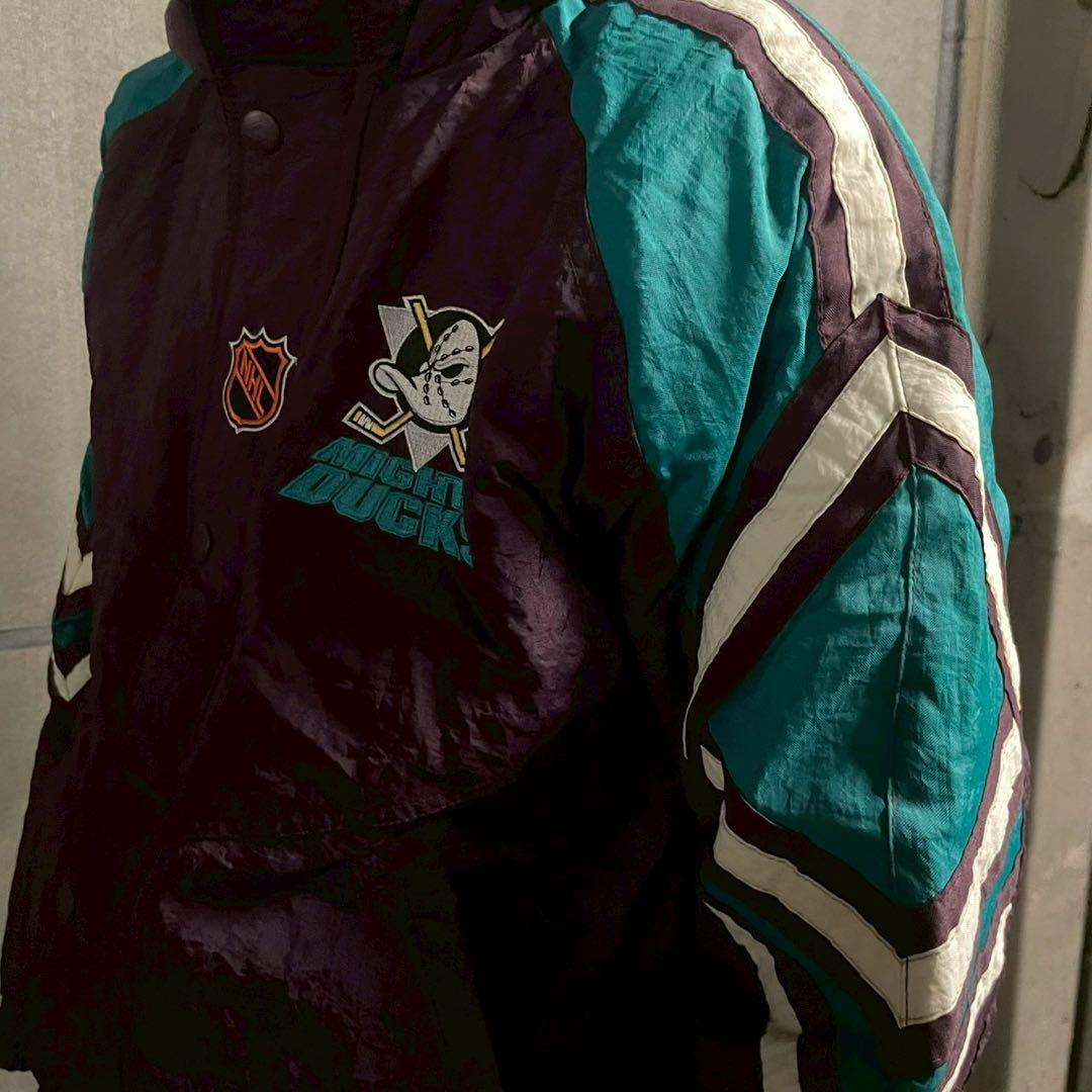 US古着 NHL starter ナイロン ゲームジャケット パーカー ロゴ