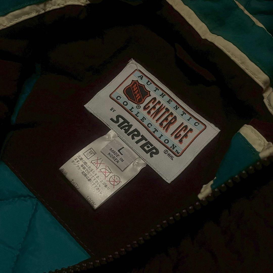 US古着 NHL starter ナイロン ゲームジャケット パーカー ロゴ