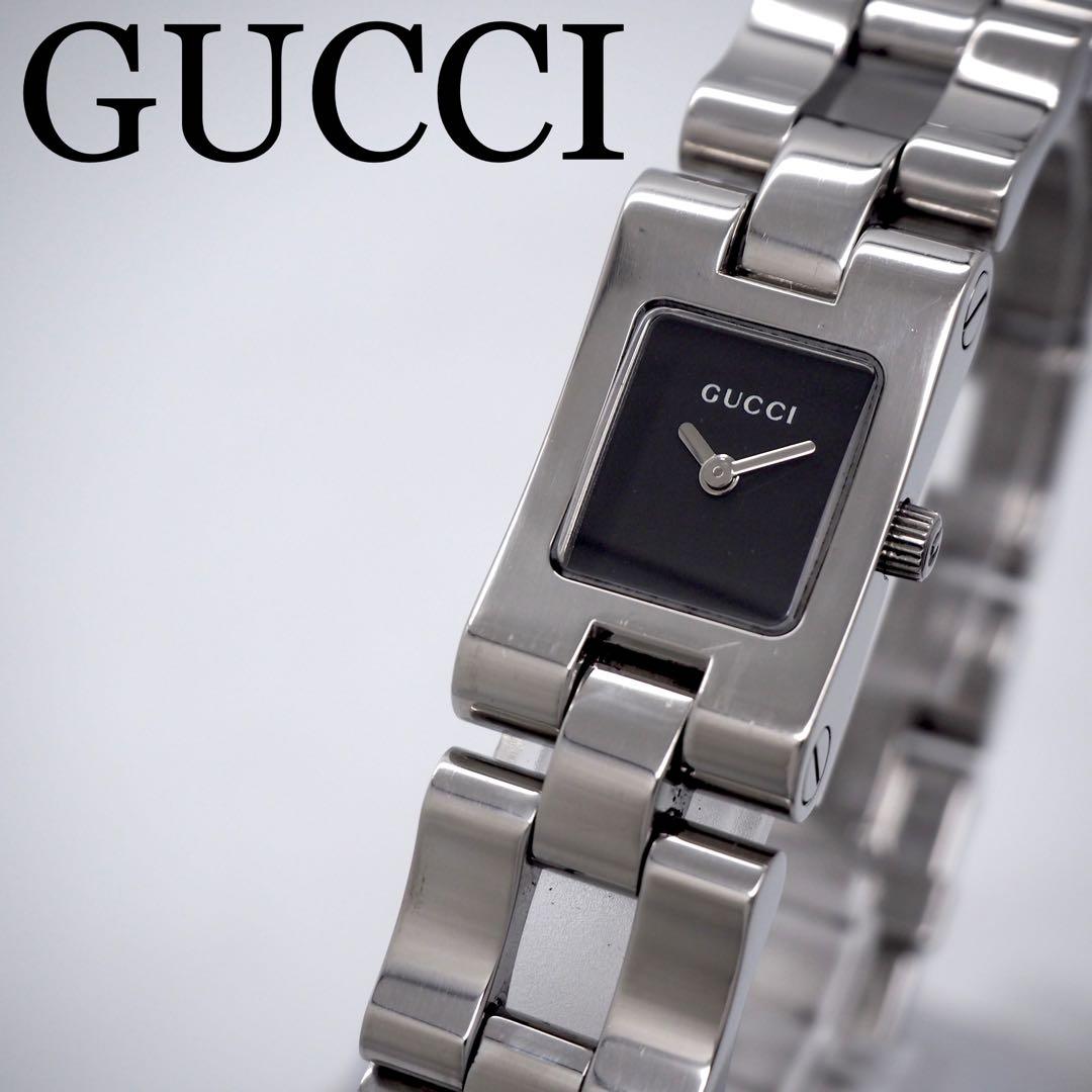 専用58 稼働 GUCCI 箱付き レディース シルバー 2305L ブラック