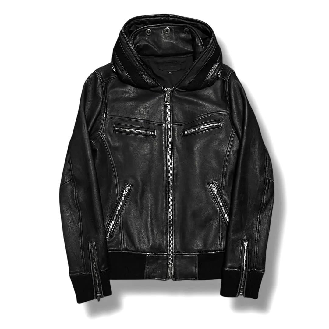 ジャケット・アウター 00s VOLUME NECK 2WAY LEATHER BLOUSON