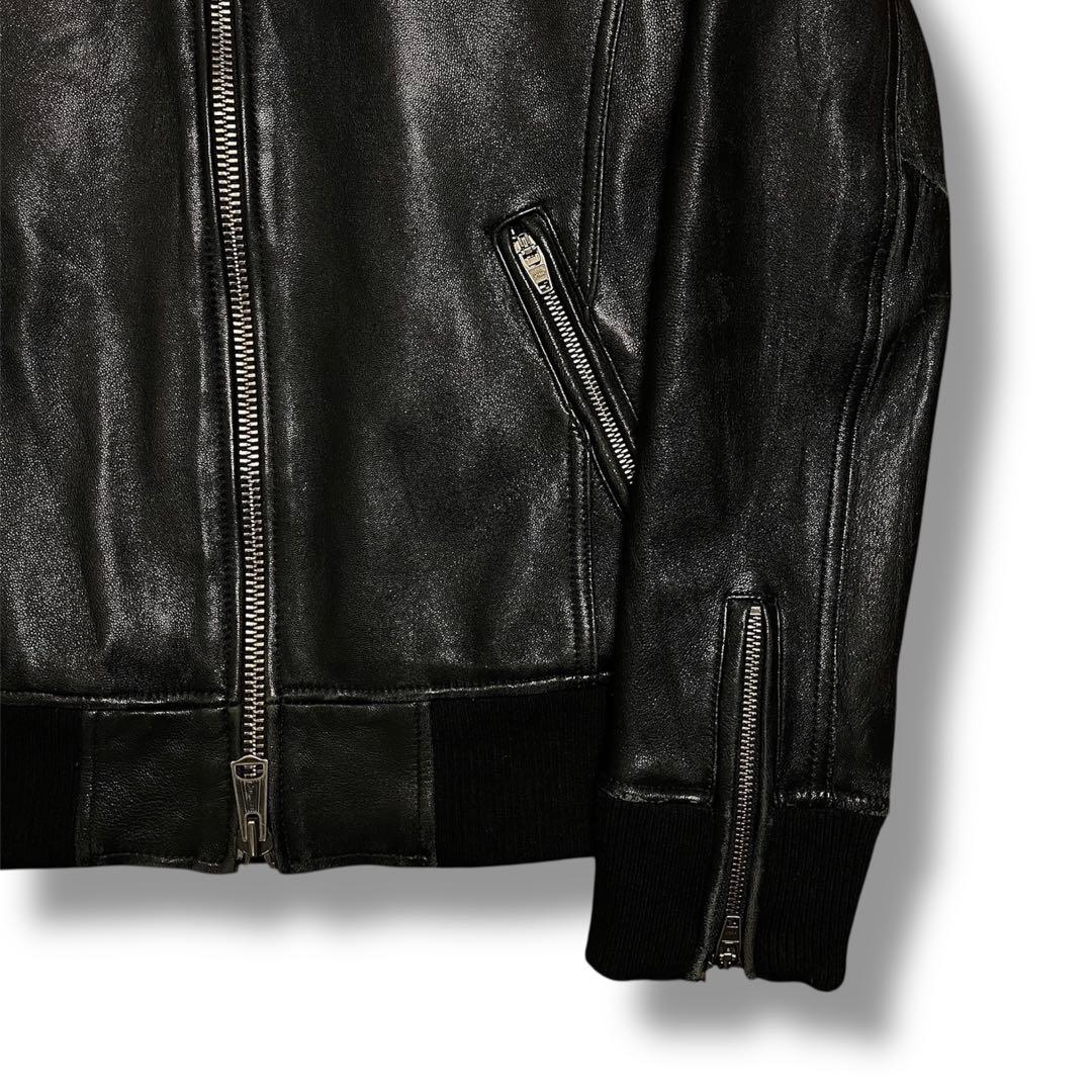ジャケット・アウター 00s VOLUME NECK 2WAY LEATHER BLOUSON