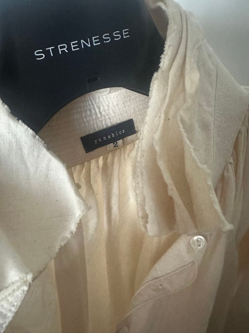 yunahica ユナヒカ　フリルブラウス　綿麻　サイズ2