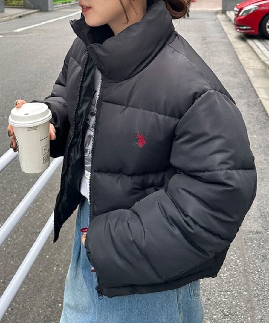 〈ZOZOTOWN〉U.S.POLO ASSN. ショート丈エコダウンブルゾン