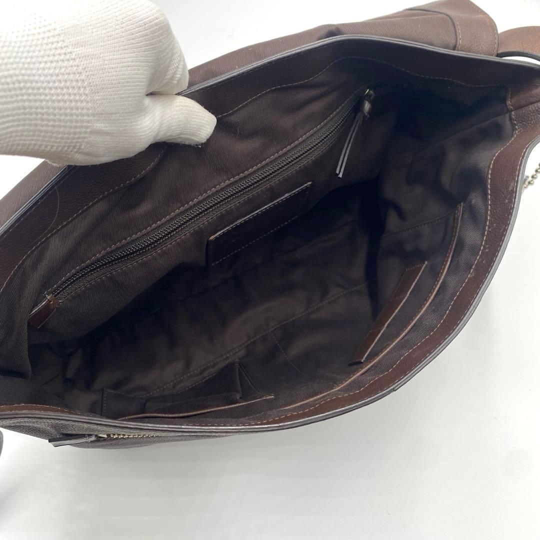 良品✨️ COACH トンプソン メッセンジャーバッグ 本革 2way A4可 茶