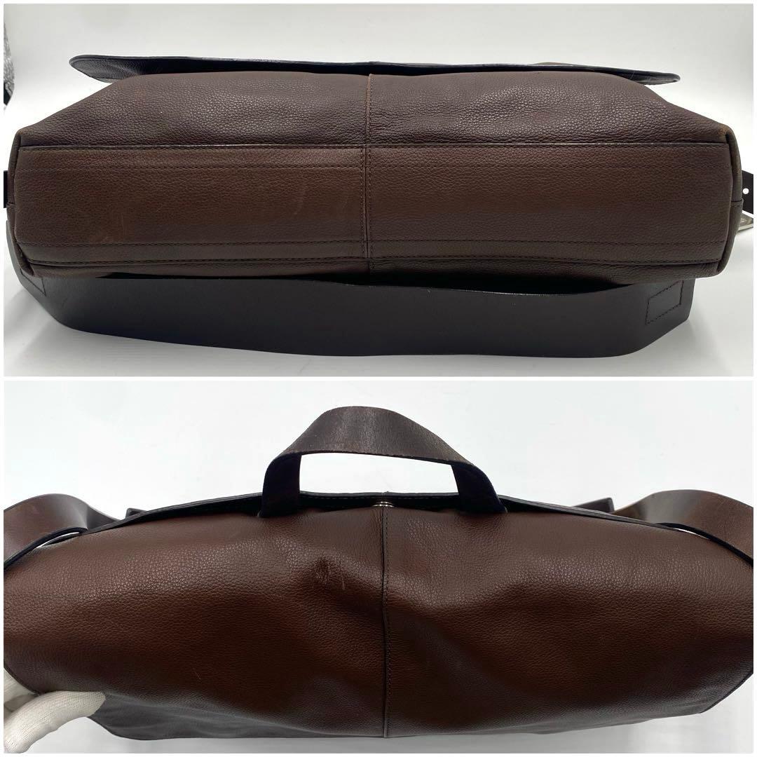 良品✨️ COACH トンプソン メッセンジャーバッグ 本革 2way A4可 茶