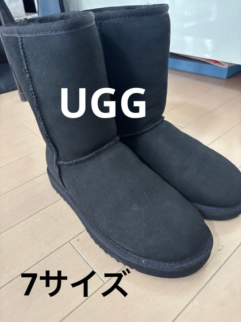 UGG ブラック ムートンブーツ　サイズ7