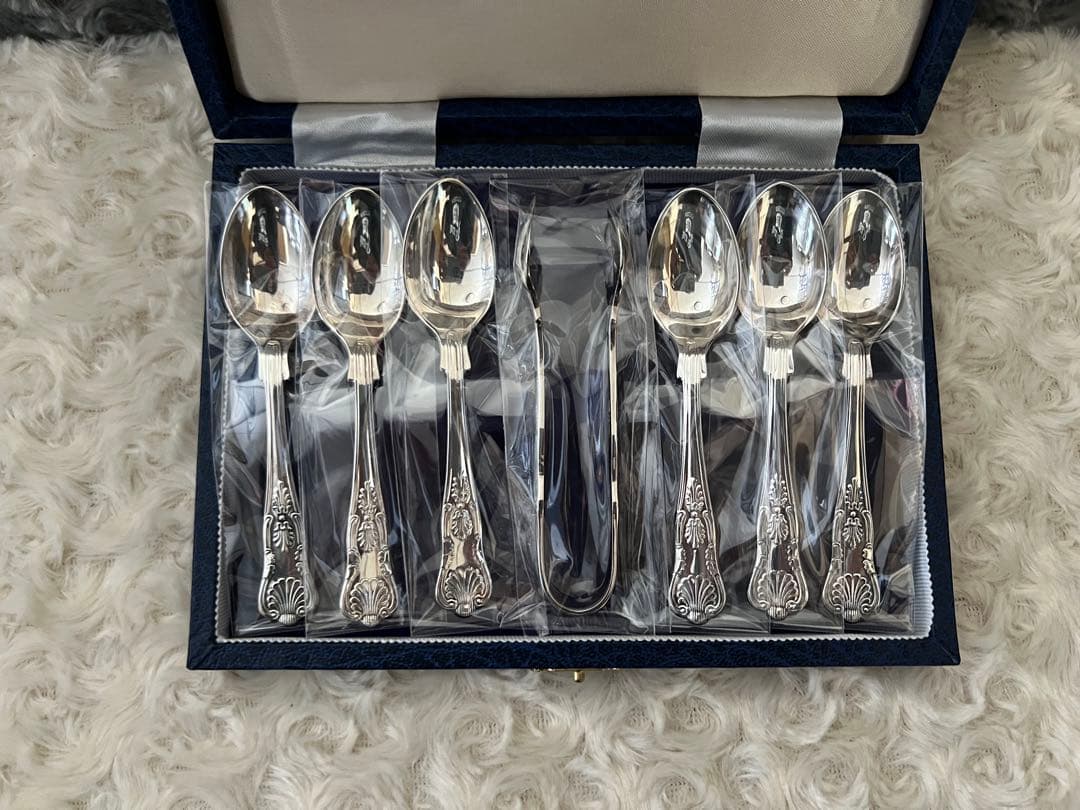 マッピン＆ウェッブ　カトラリーセット　スプーンセット＆シュガートング　７本セット