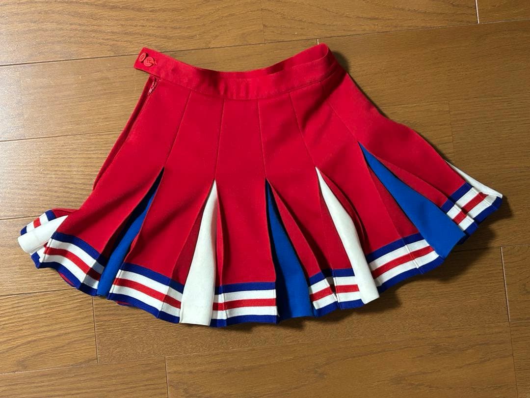 チアリーディング プリーツスカート 赤青