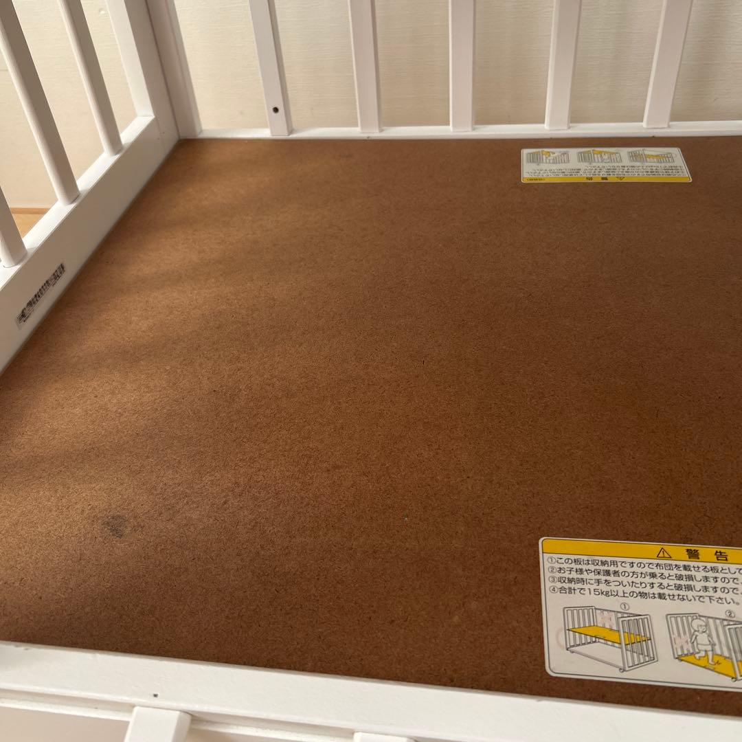KATOJI木製ホワイトミニベビーベッド　早い者勝ち！送料込　60×90サイズ