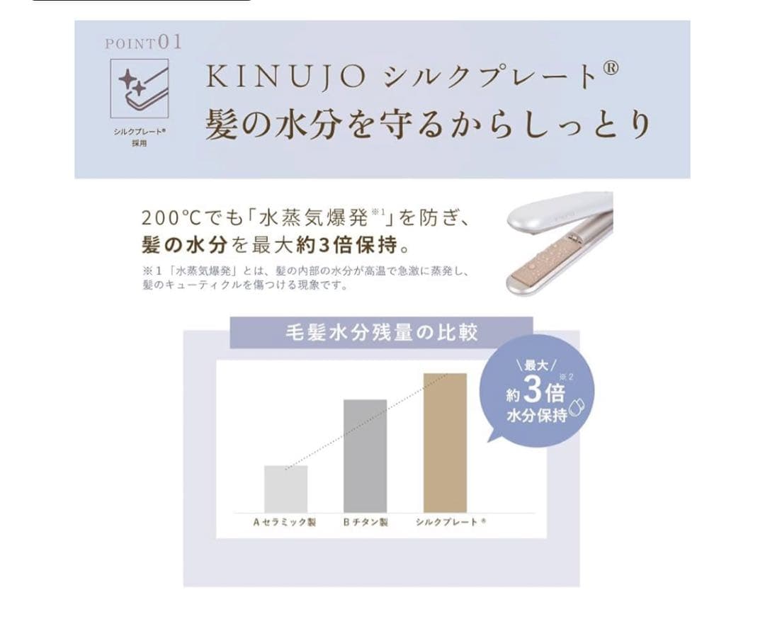 511471 KINUJO LuxeJewel-キヌージョ コードレスアイロン